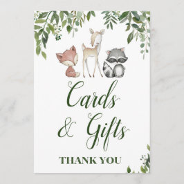 Invitación Rótulo de Fiesta de Woodland - Cartas y regalos