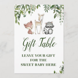 Invitación Rótulo de Fiesta de Woodland - Signo de tabla de r