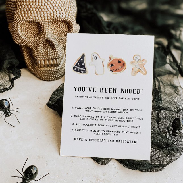 Invitación Rótulo de juego Cute Halloween Boo Vecino (Subido por el creador)