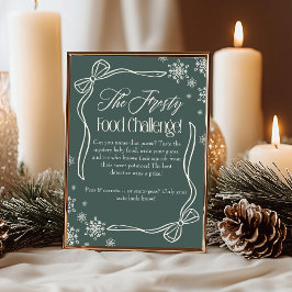 Invitación Rótulo de juego de comida para bebé verde con esca