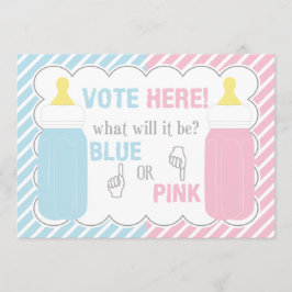 Invitación Rótulo de la mesa de votación reveladora de sexo d