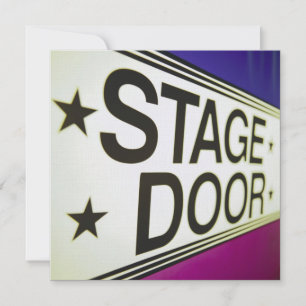 Invitación Rótulo de la puerta del teatro
