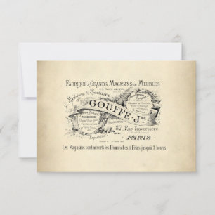 Invitación Rótulo de la tienda francesa