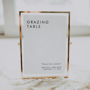 Invitación Rótulo de mesa de barrido elegante y minimalista