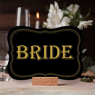 Invitación Rótulo de novia Boda Gatsby de Black & Gold de los