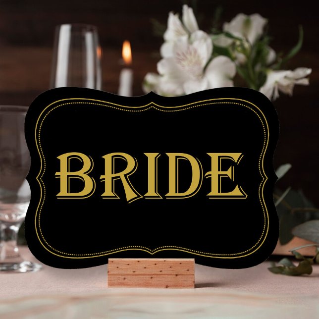 Invitación Rótulo de novia Boda Gatsby de Black & Gold de los (Subido por el creador)
