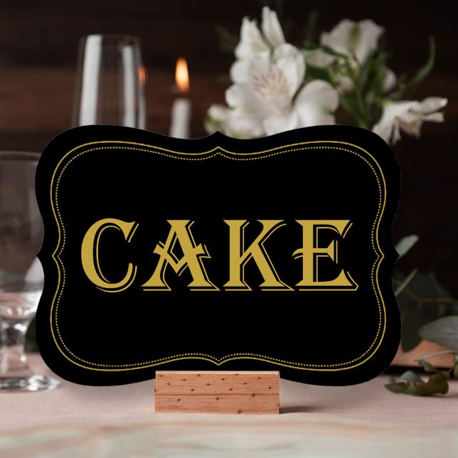Invitación Rótulo de pasteles de Boda Gatsby de Black & Gold  (Subido por el creador)
