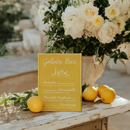 Invitación Rótulo de tableta Boda de barra de gelato dibujado