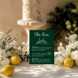 Invitación Rótulo de tableta Boda de barra dibujada a mano de