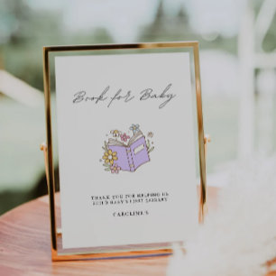Invitación Rótulo del libro para bebés, Baby Shower