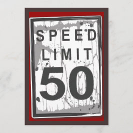 Invitación Rótulo del límite de velocidad nigroso de la fiest