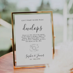 Invitación Rótulo fotográfico de Boda de Rótulo de cámara des