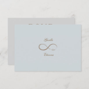 Invitación Rótulo infinito Dorado Blue Nombre personalizado B