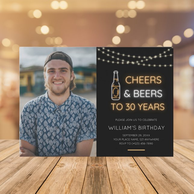 Invitación Rótulo Neon de Salud y Cerveza 30.ª foto de cumple (Subido por el creador)