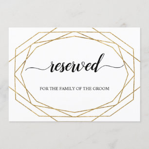 Invitación Rótulo reservado caligrafía geométrica del marco