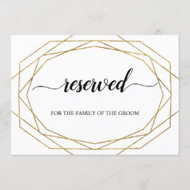 Invitación Rótulo reservado de caligrafía de marco geométrico