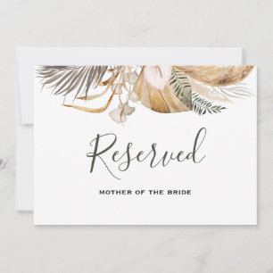 Invitación Rótulo reservado mínimo del Boda floral Boho