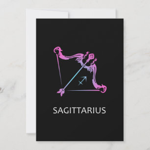 Invitación Rótulo Sagittarius Zodiac El Regalo de Cumpleaños
