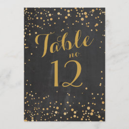 Invitación Rótulos de número de tabla de Purpurina espumoso