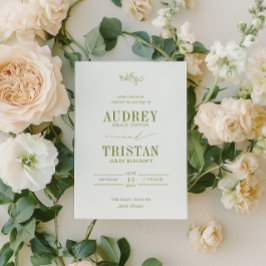 Invitación ROWAN Botanical Minimalist Wedding