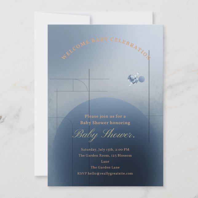 Invitación Royal Baby Shower Invitation – Little Prince  (Anverso)