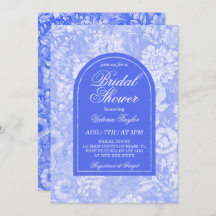 Royal Blue Floral Victorian Bridal Shower
