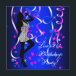 Invitación Royal Blue Hot Pink 21st Birthday Fiesta<br><div class="desc">Hermosas y divertidas invitaciones de fiesta de cumpleaños azul real y cebra rosa caliente. Esta invitación a la fiesta de cumpleaños rosa caliente se personaliza fácilmente para tu evento simplemente eligiendo el botón "Personalizar it!" para empezar a añadir los detalles del evento, estilo de fuente, tamaño de fuente y color,...</div>