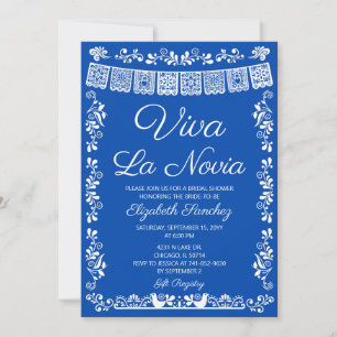 Invitación Royal Blue Viva La Novia Despedida de Soltera