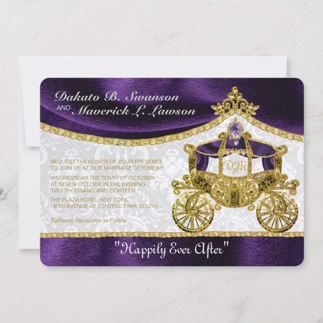 Invitación Royal Fairytale (Anverso)