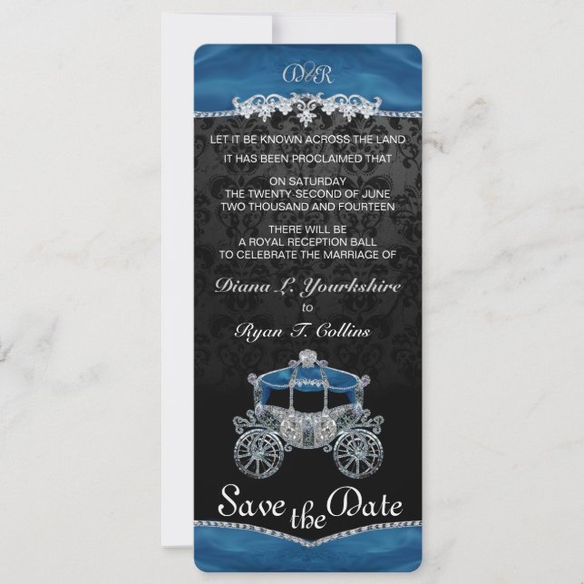 Invitación Royal Fairytale Save the Date (Anverso)