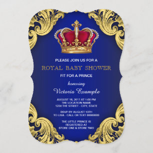 Invitación Royal Fancy Prince Baby Shower