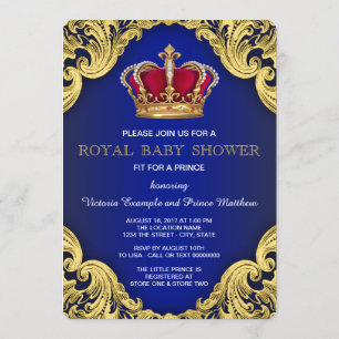 Invitación Royal Fancy Prince Baby Shower