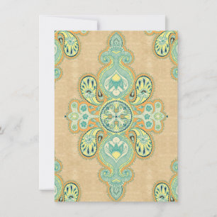 Invitación Royal Golden Paisley