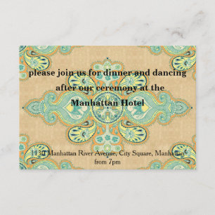 Invitación Royal Golden Paisley