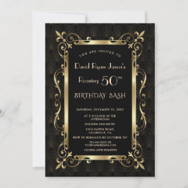 Invitación Royal Great Gatsby Roaring 50th Birthday Bash