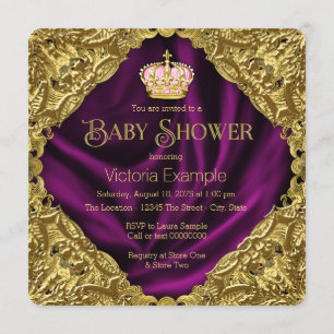Invitación Royal Princess Baby Shower