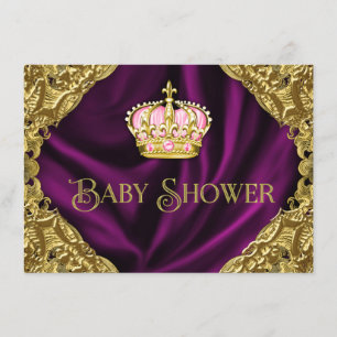 Invitación Royal Princess Baby Shower