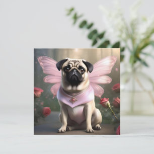 Invitación Royal Pug: El hada princesa de los reinos encantad