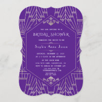 Royal Purple Silver Gran Gatsby Bridal Shower