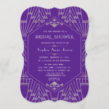 Royal Purple Silver Gran Gatsby Bridal Shower