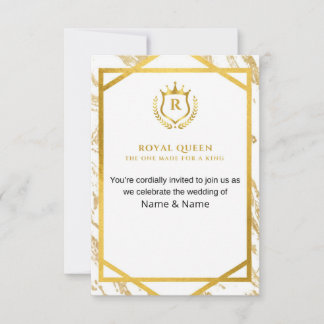 Invitación Royal Queen Made for A King Wedding Invitations