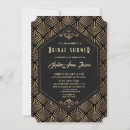 Invitación Royal Roaring 20's Gold Great Gatsby Bridal Shower