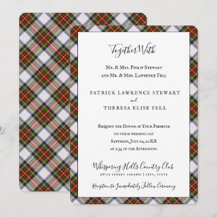 Invitación Royal Stewart Dress Clan Tartan Scottish Plaid