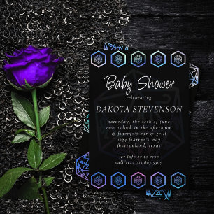 Invitación RPG Dice   Aurora Fantasy Tabletop Gamer Ducha