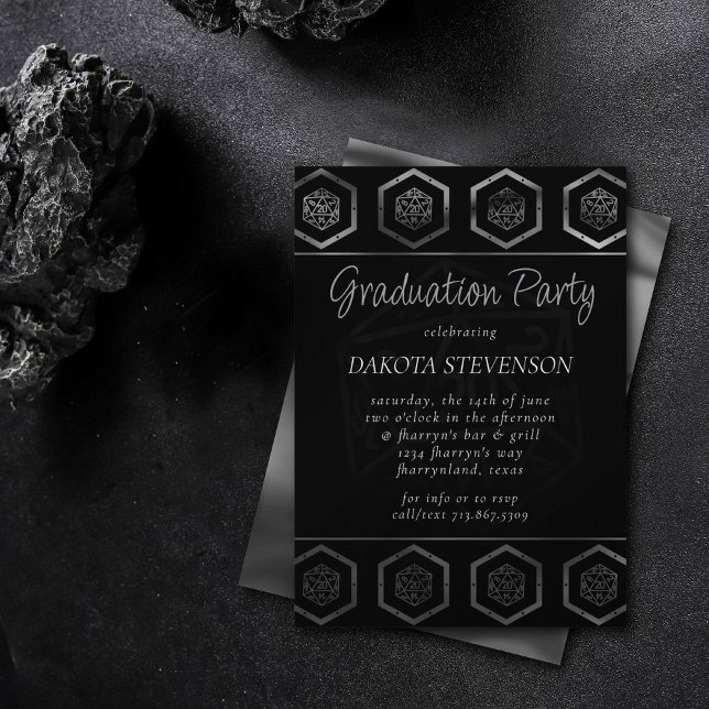 Invitación RPG Dice | Fantasy Tabletop Retro PnP Gamer Fiesta (Subido por el creador)