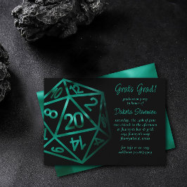 Invitación RPG Dice | Graduación de jugador retro de mesa esm