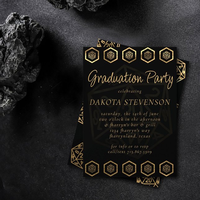 Invitación RPG Dice | Graduación del jugador de la tabla de l (Subido por el creador)