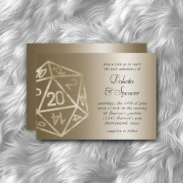 Invitación RPG Luxe | Dados del jugador de Roleplayer de PnP