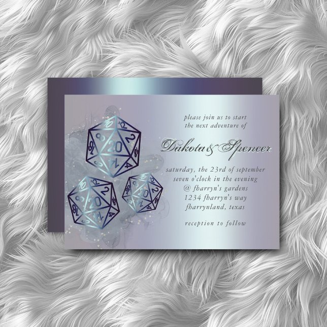 Invitación RPG Splash | Navy Sheen Fantasy Tabletop PnP Gamer (Subido por el creador)