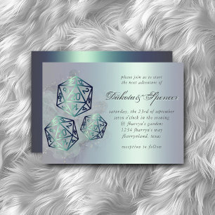 Invitación RPG Splash Verde azulada Sheen Fantasy Tabletop